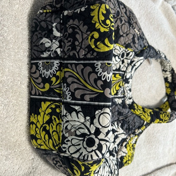 Vera Bradley Baroque Hobo Shoulder Bag Purse Yellow Black Gray. Like new - Picture 2 of 4